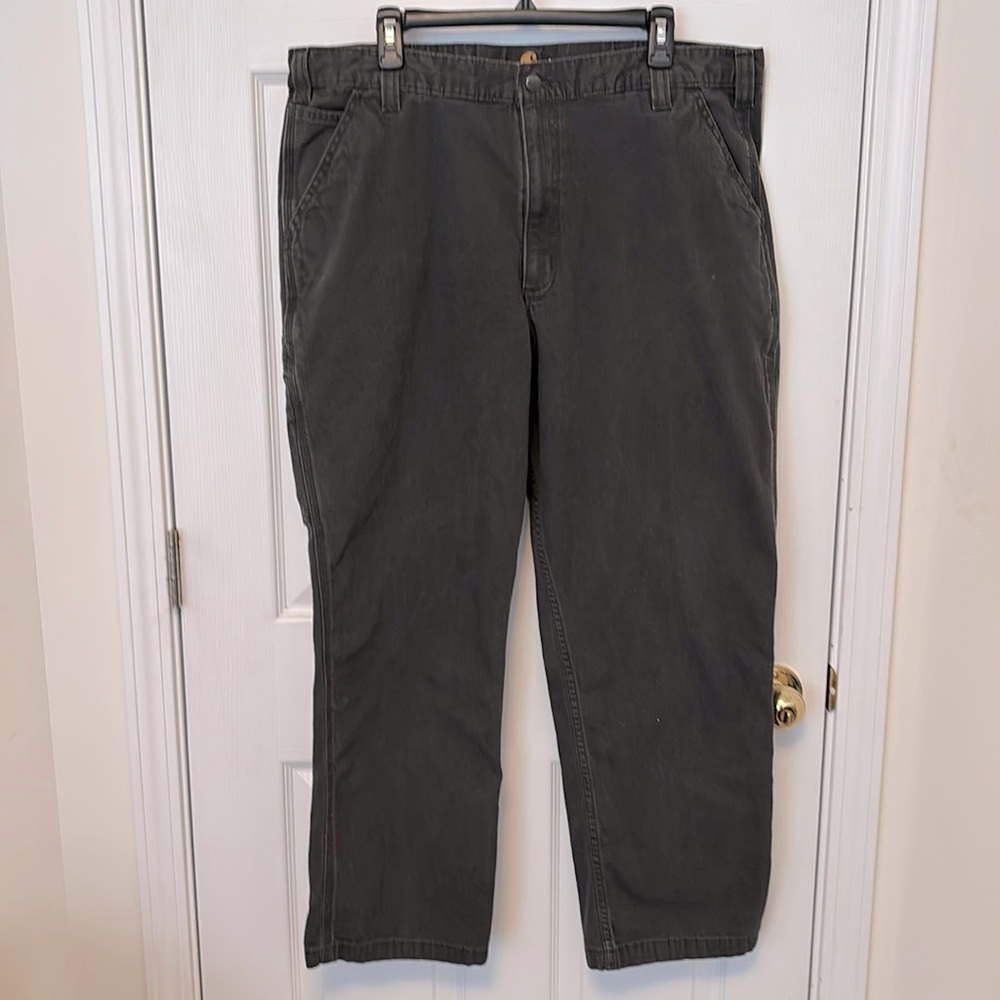 Carhartt Men’s Gray Relaxed Fit Jeans with side Leg Pocket Size 40x32
